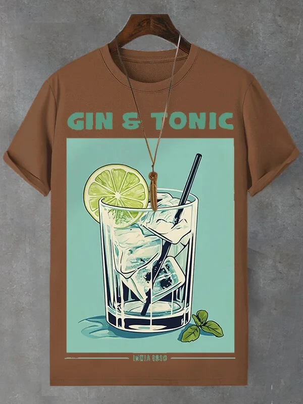 Мужская футболка с 3D принтом Gin And Tonic для летних каникул, повседневная вечеринка, быстросохнущий топ с короткими рукавами, повседневные мужские футболки больших размеров
Мужская футболка с 3D принтом Gin And Tonic для летних каникул, повседневная вечеринка, быстросохнущий топ с короткими рукавами, повседневные мужские футболки больших размеров