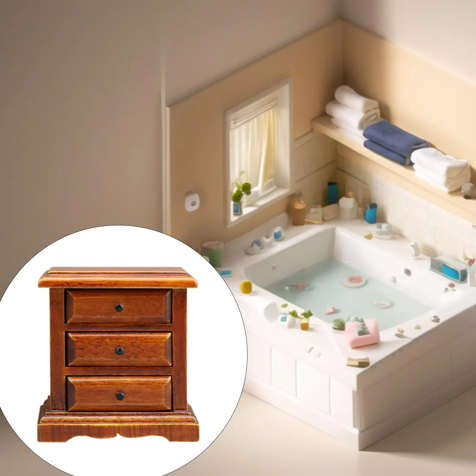 Miniature Drawer Cabinet for Dollhouse Kitchen Dollhouse Storage Cabinet Dollhouse Decor with 3 Drawers Miniature Cabinet Chest
Miniature Drawer Cabinet for Dollhouse Kitchen Dollhouse Storage Cabinet Dollhouse Decor with 3 Drawers Miniature Cabinet Chest