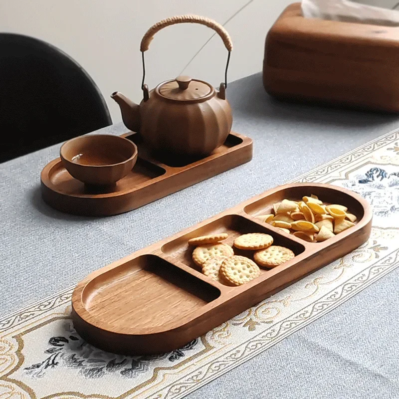 HeMu Solid Wood Divided Serving Tray, 3 Compartment Wooden Snack Plate, Japanese Style Tea & Coffee Tray for Home Office
HeMu Solid Wood Divided Serving Tray, 3 Compartment Wooden Snack Plate, Japanese Style Tea & Coffee Tray for Home Office