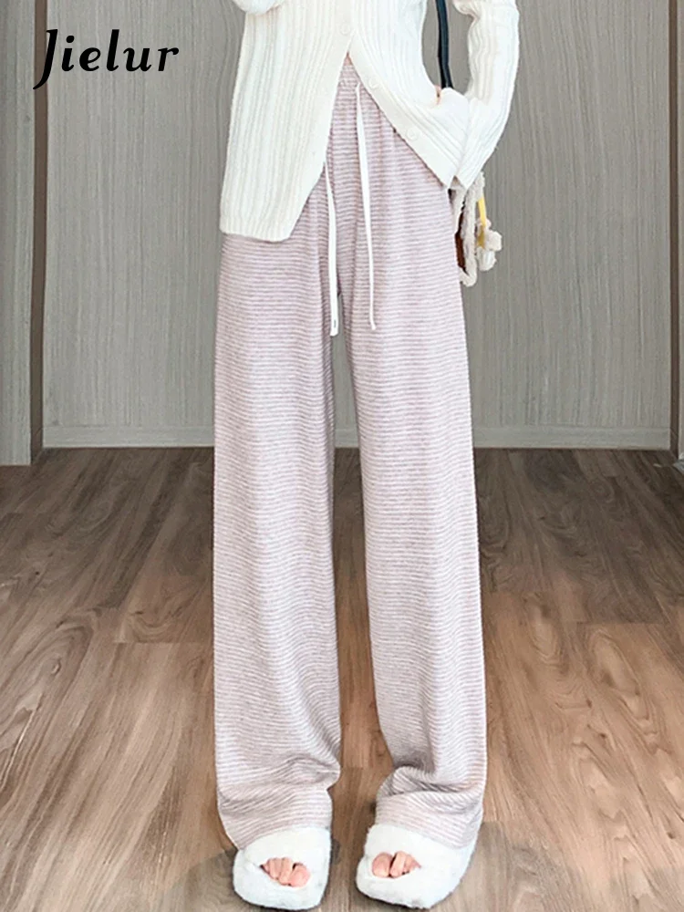 Jielur Spell Color Striped Loose Women's Pants Autumn Chic Streetwear Casual Straight Simple Lace-up Basic Female Wide Leg Pants
Jielur Spell Color Striped Loose Women's Pants Autumn Chic Streetwear Casual Straight Simple Lace-up Basic Female Wide Leg Pants