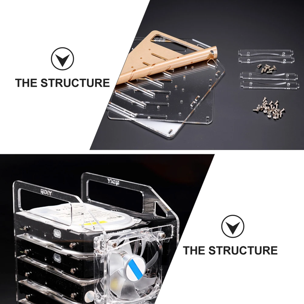Shelf Hard Drive Disk Computer Host Rack Desktop Cases Acrylic External Enclosure
Shelf Hard Drive Disk Computer Host Rack Desktop Cases Acrylic External Enclosure