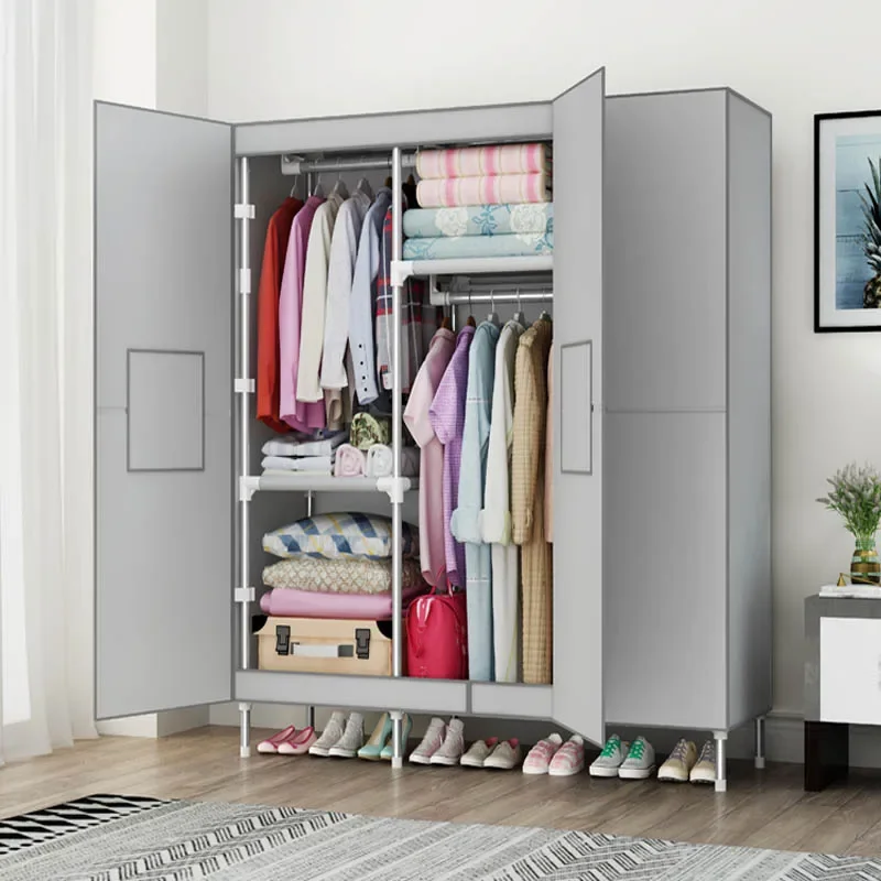 Simple wardrobe Strong and durable storage Dustproof fabric wardrobe Rental room Home bedroom Modern simple hanging wardrobe
Simple wardrobe Strong and durable storage Dustproof fabric wardrobe Rental room Home bedroom Modern simple hanging wardrobe