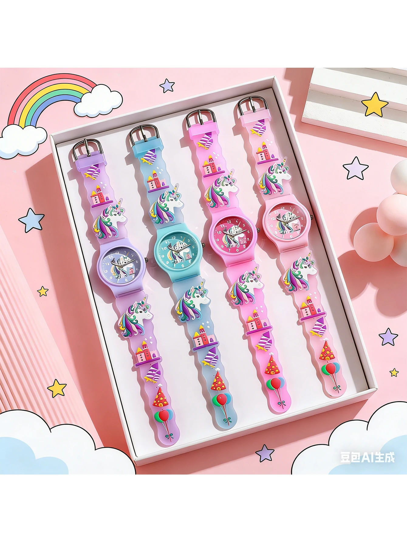 Cute 3D Unicorn Castle Kids Analog Watch, Colorful Silicone Strap Wristwatch, Educational Time Teacher for Girls, Perfect Gift
Cute 3D Unicorn Castle Kids Analog Watch, Colorful Silicone Strap Wristwatch, Educational Time Teacher for Girls, Perfect Gift
