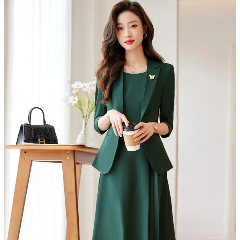 2026 New Women's Mid Sleeve Blazer Dress Formal Suit Set Office Work Interview Professional Elegant Career Outfit
2026 New Women's Mid Sleeve Blazer Dress Formal Suit Set Office Work Interview Professional Elegant Career Outfit