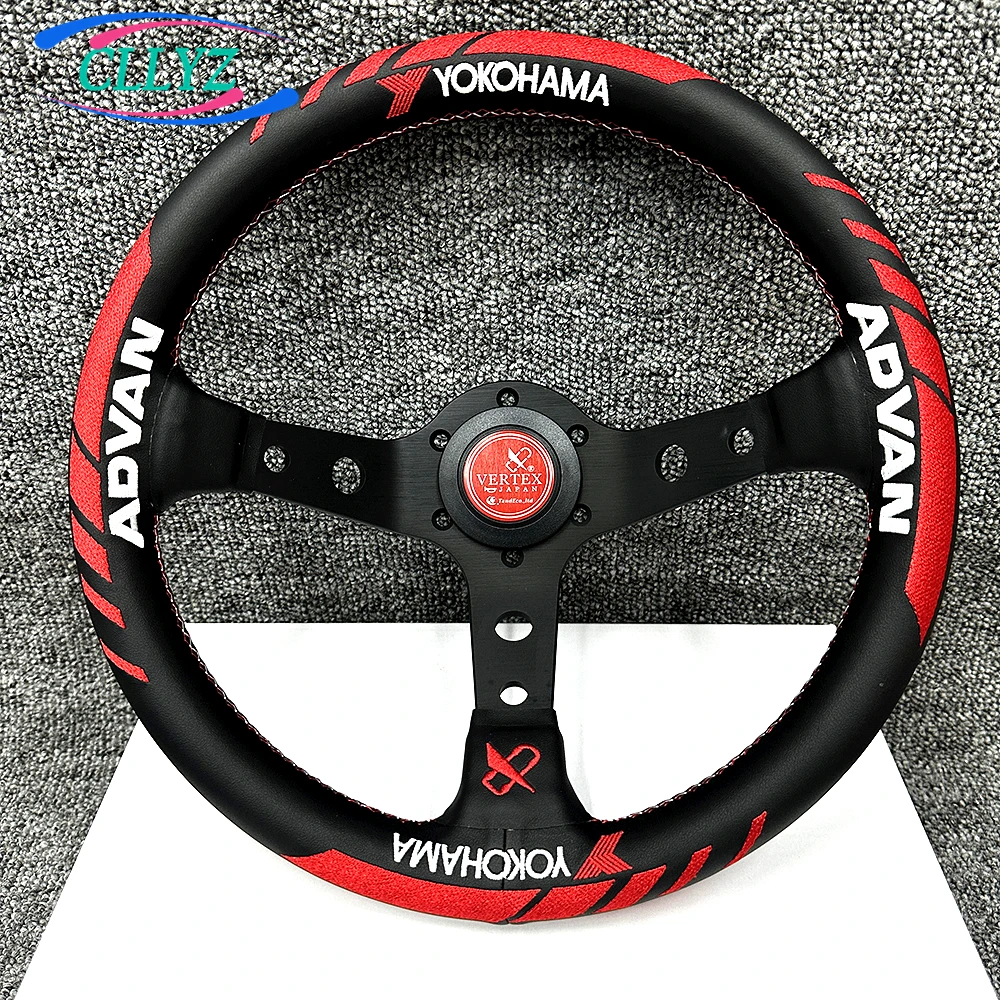 12,5 дюймов 13 дюймов 320 мм VERTEX x ADVAN YOHOHAMA кожаный гоночный руль с вышивкой JDM автомобильные аксессуары красный
12,5 дюймов 13 дюймов 320 мм VERTEX x ADVAN YOHOHAMA кожаный гоночный руль с вышивкой JDM автомобильные аксессуары красный