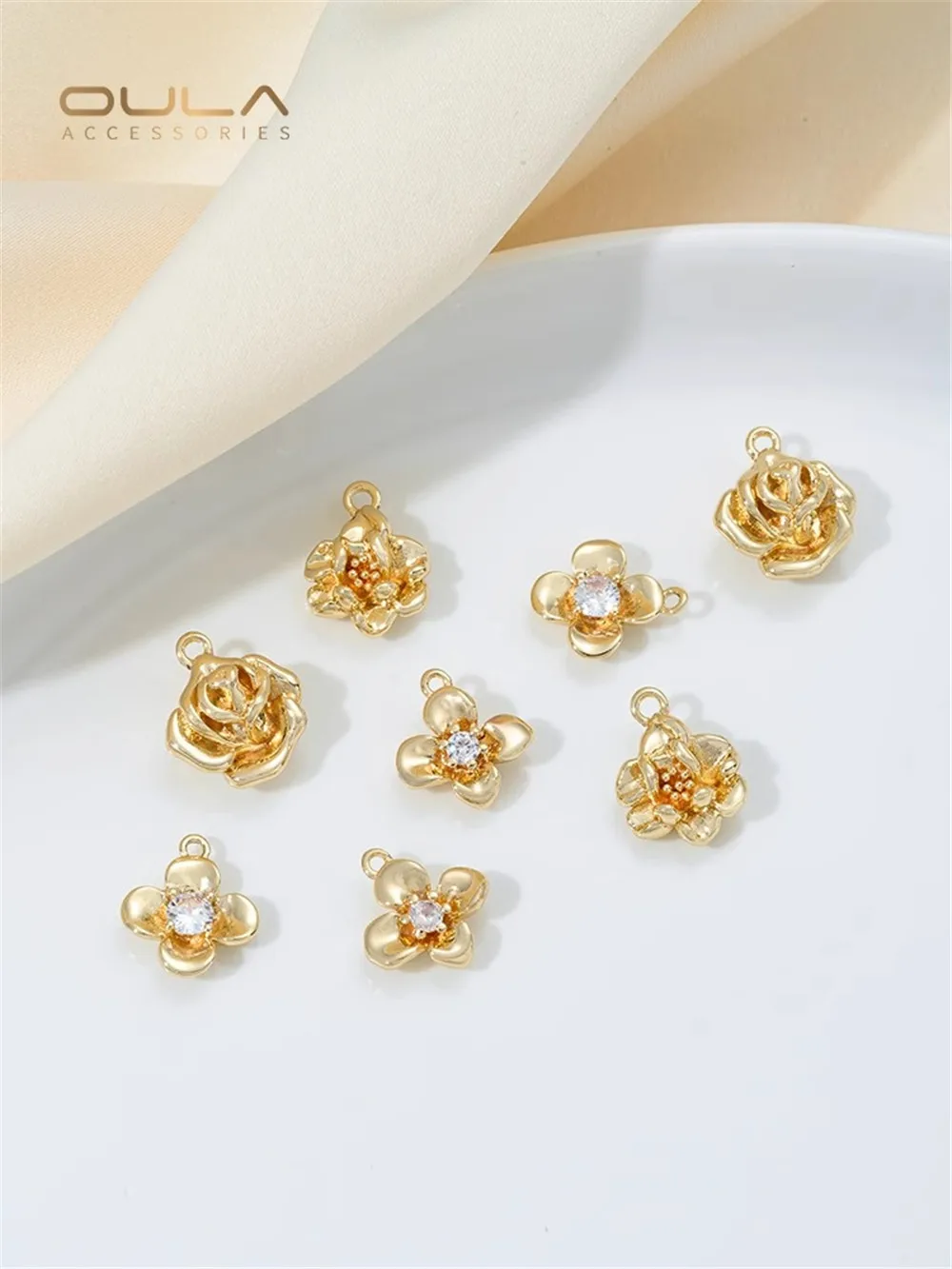 14K Gold-Color Plated Rose Bracteal Flower Pendant for DIY Jewelry Making - Accessory for Bracelets And Earrings
14K Gold-Color Plated Rose Bracteal Flower Pendant for DIY Jewelry Making - Accessory for Bracelets And Earrings
