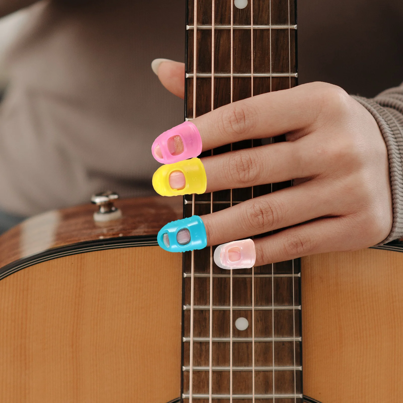 20 pcs Rubber Finger Protectors Silicone Finger Covers For Guitar Playing Non-Skid Fingertip Guards Protective Caps For Music
20 pcs Rubber Finger Protectors Silicone Finger Covers For Guitar Playing Non-Skid Fingertip Guards Protective Caps For Music