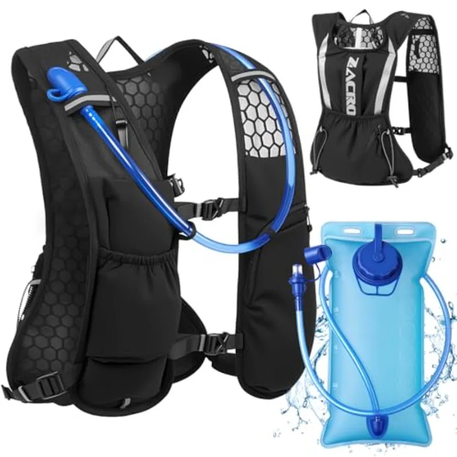 Running Hydration Vest Backpack, Running Vest with 2L Water Bladder for Men Women, Lightweight Water Backpack for Running, Hiki
Running Hydration Vest Backpack, Running Vest with 2L Water Bladder for Men Women, Lightweight Water Backpack for Running, Hiki