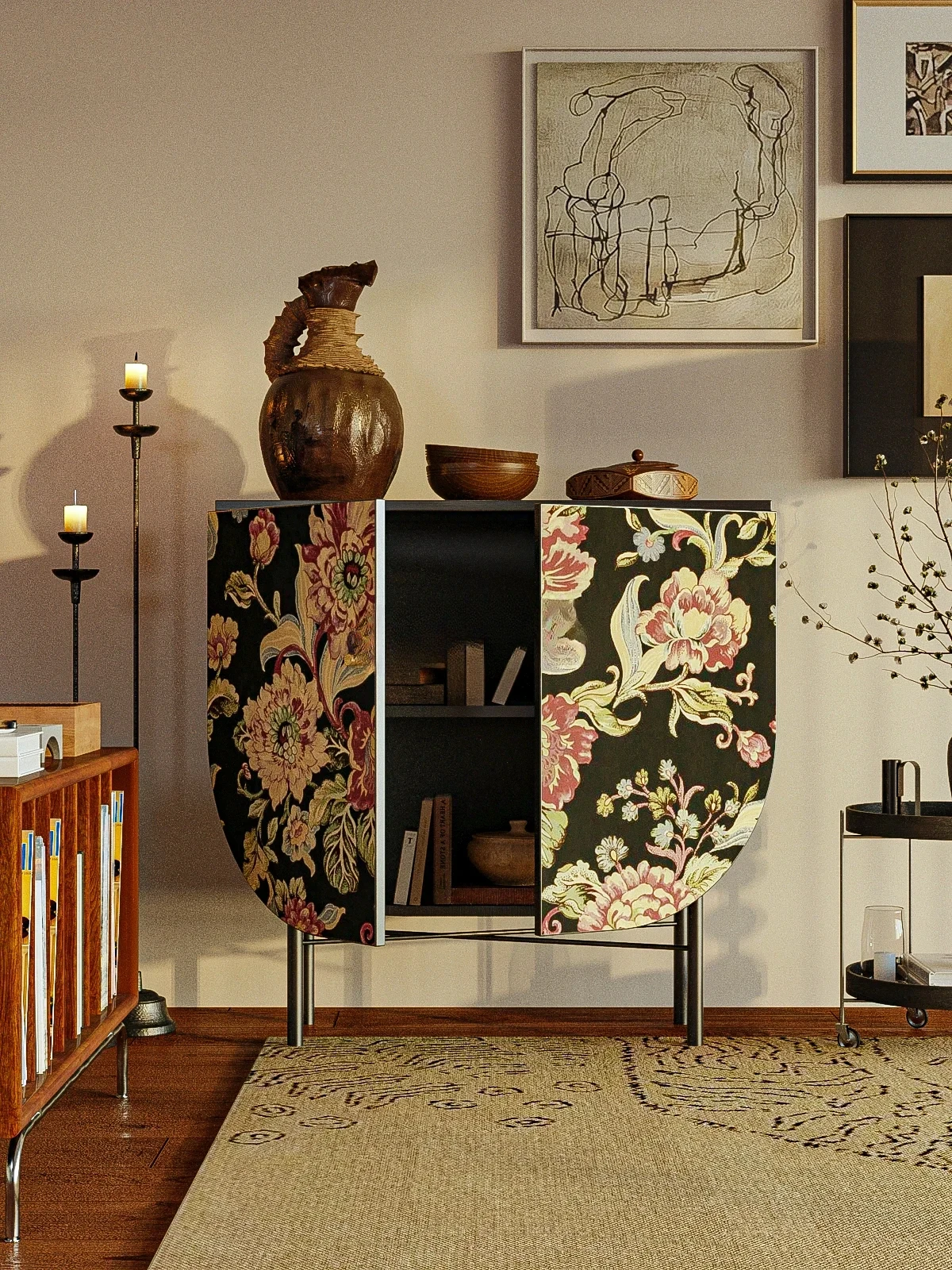 Французский входной шкаф в стиле ретро, перегородка для гостиной, декоративный шкаф для хранения из цельного дерева
Французский входной шкаф в стиле ретро, перегородка для гостиной, декоративный шкаф для хранения из цельного дерева