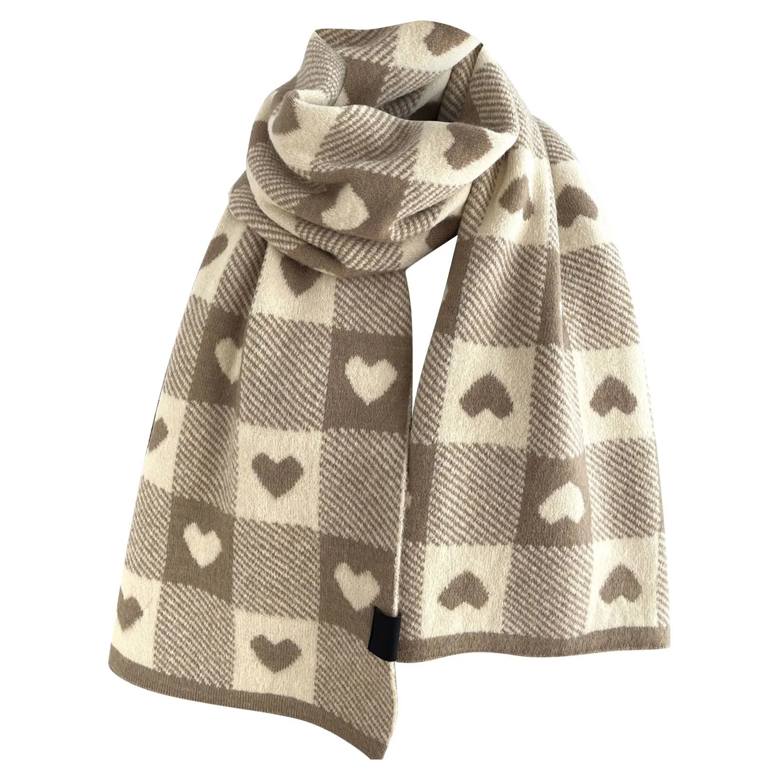 Knitted Scarf Love Heart Color Block Plaid Scarf Thickened Warm Winter Women's Scarves Christmas New Year Gifts
Knitted Scarf Love Heart Color Block Plaid Scarf Thickened Warm Winter Women's Scarves Christmas New Year Gifts