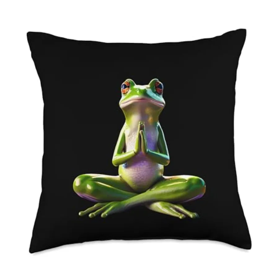 Frog Yoga Meditation Namaste relax resting yogi pose calm Throw Pillow
Frog Yoga Meditation Namaste relax resting yogi pose calm Throw Pillow