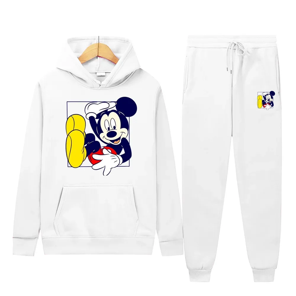 Модный спортивный костюм Disney с Микки, толстовка с принтом + брюки, комплект из 2 предметов, весна-осень, анимационный костюм для мужчин и женщин
Модный спортивный костюм Disney с Микки, толстовка с принтом + брюки, комплект из 2 предметов, весна-осень, анимационный костюм для мужчин и женщин