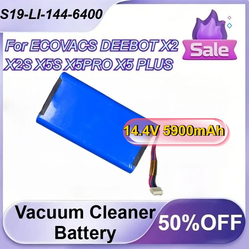 S19-LI-144-6400 4INR19/66-2 14.4V 5900mAh Replacement Vacuum Cleaner Battery for ECOVACS DEEBOT X2 X2S X5S X5PRO X5 PLUS ULTRA
S19-LI-144-6400 4INR19/66-2 14.4V 5900mAh Replacement Vacuum Cleaner Battery for ECOVACS DEEBOT X2 X2S X5S X5PRO X5 PLUS ULTRA