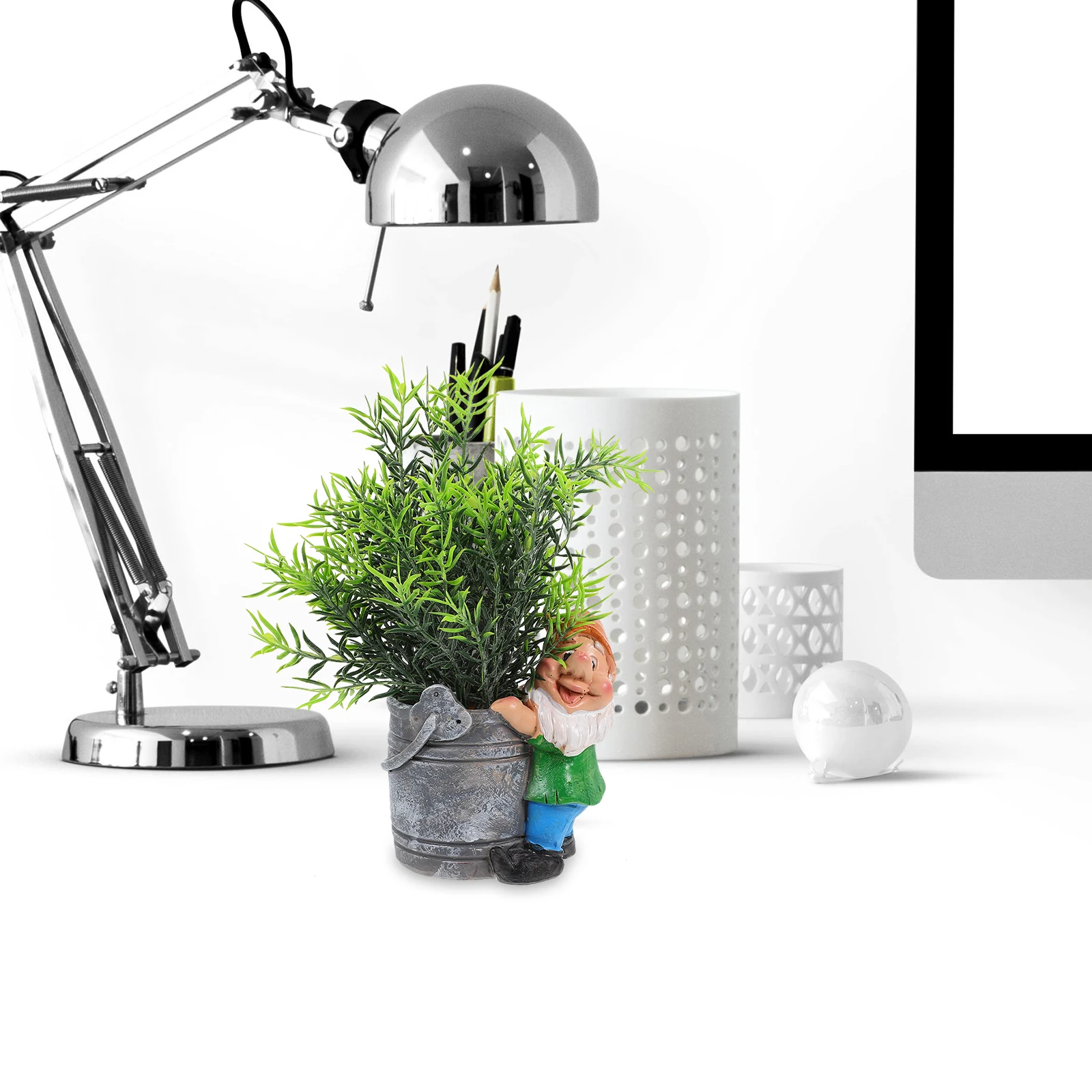 Creative Gnome Resin Flower Pot Household Plant Planter Elf Dwarf Garden Statue Decorative Succulent Pot Fairy Mini Planter For
Creative Gnome Resin Flower Pot Household Plant Planter Elf Dwarf Garden Statue Decorative Succulent Pot Fairy Mini Planter For