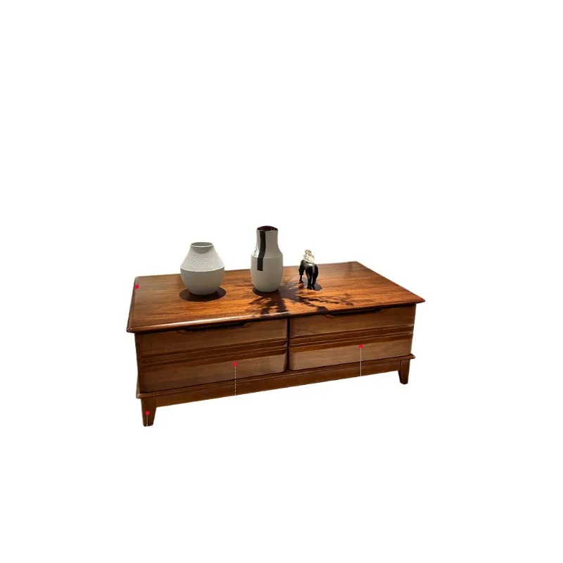 Walnut coffee table Full solid wood living room Home Chinese storage tea table with drawers Tea table
Walnut coffee table Full solid wood living room Home Chinese storage tea table with drawers Tea table