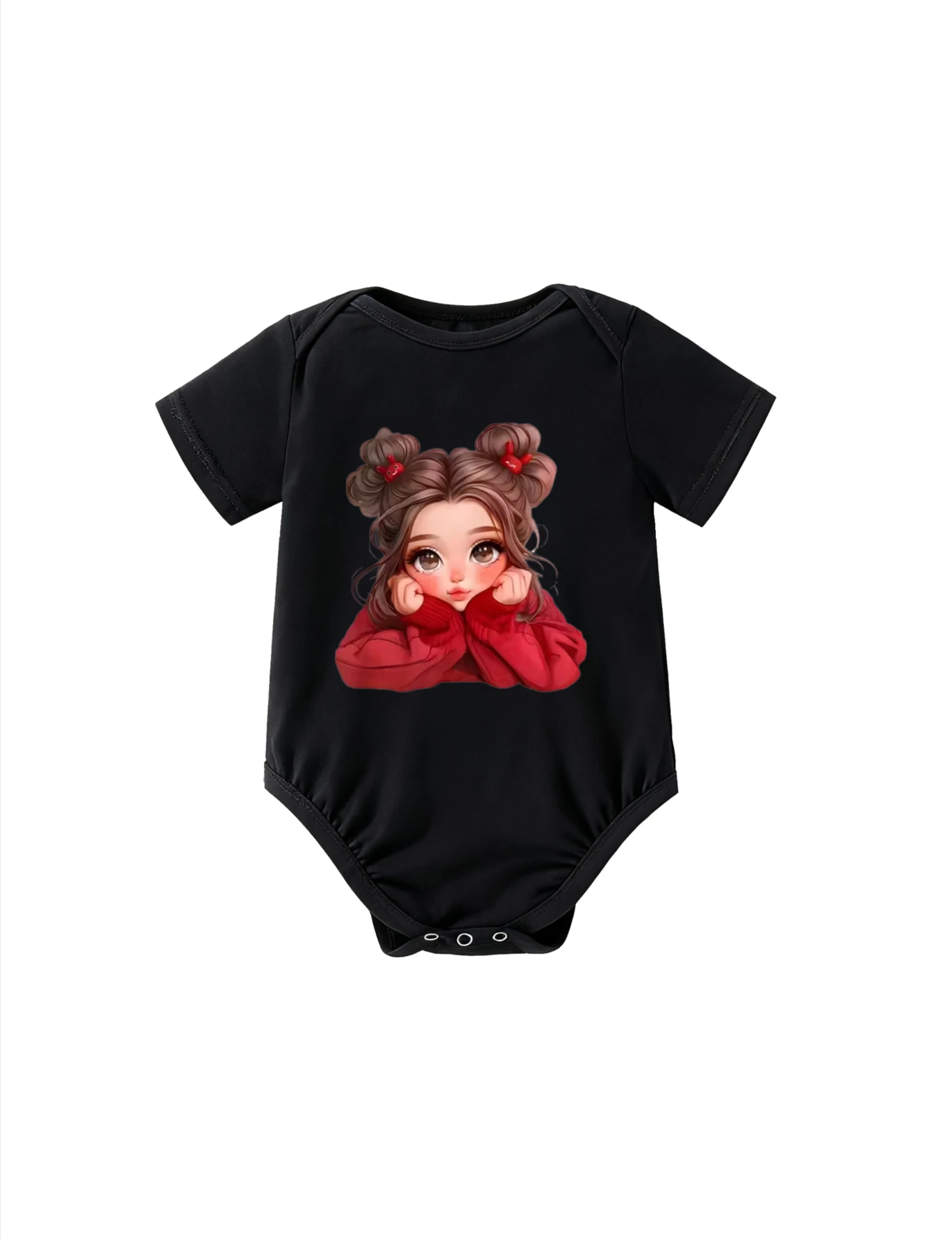 Children's Bodysuit Round Neck Cute Girl with Brown Buns Blushing Cheeks Graphic Unisex For Boys Girls Suitable For Playtime
Children's Bodysuit Round Neck Cute Girl with Brown Buns Blushing Cheeks Graphic Unisex For Boys Girls Suitable For Playtime