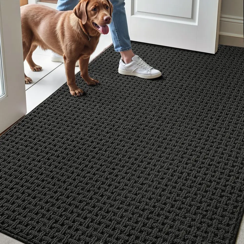 Door Mat Indoor Entrance 32x48, Dirt Trapper Front Door Mats with Absorbent Interior and Non-Slip Rubber Backing, Entryway Doorm
Door Mat Indoor Entrance 32x48, Dirt Trapper Front Door Mats with Absorbent Interior and Non-Slip Rubber Backing, Entryway Doorm