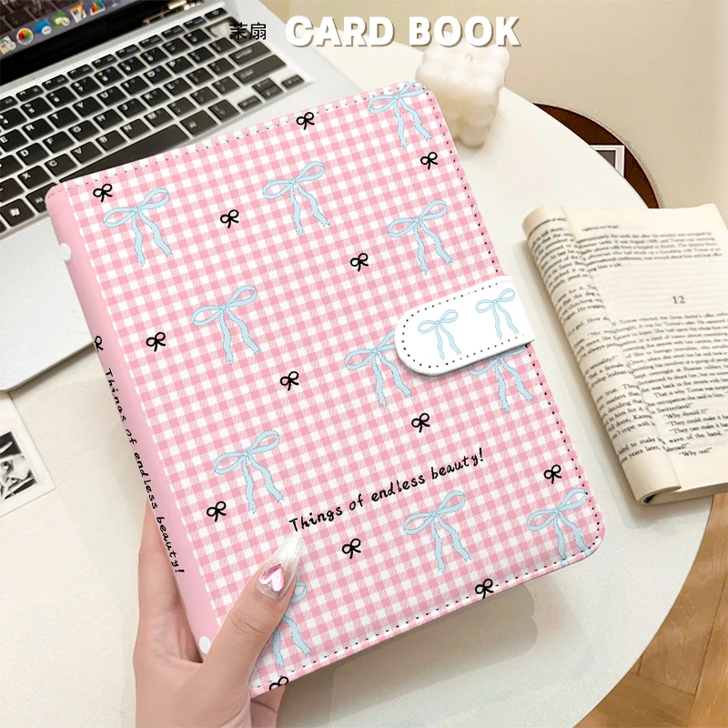 Pink Plaid Bow A5 Binder Kpop Card Holder Portable Refillable Idol Photocard Album for 3 Inch Cards Gift for Kpop Fans Collector
Pink Plaid Bow A5 Binder Kpop Card Holder Portable Refillable Idol Photocard Album for 3 Inch Cards Gift for Kpop Fans Collector