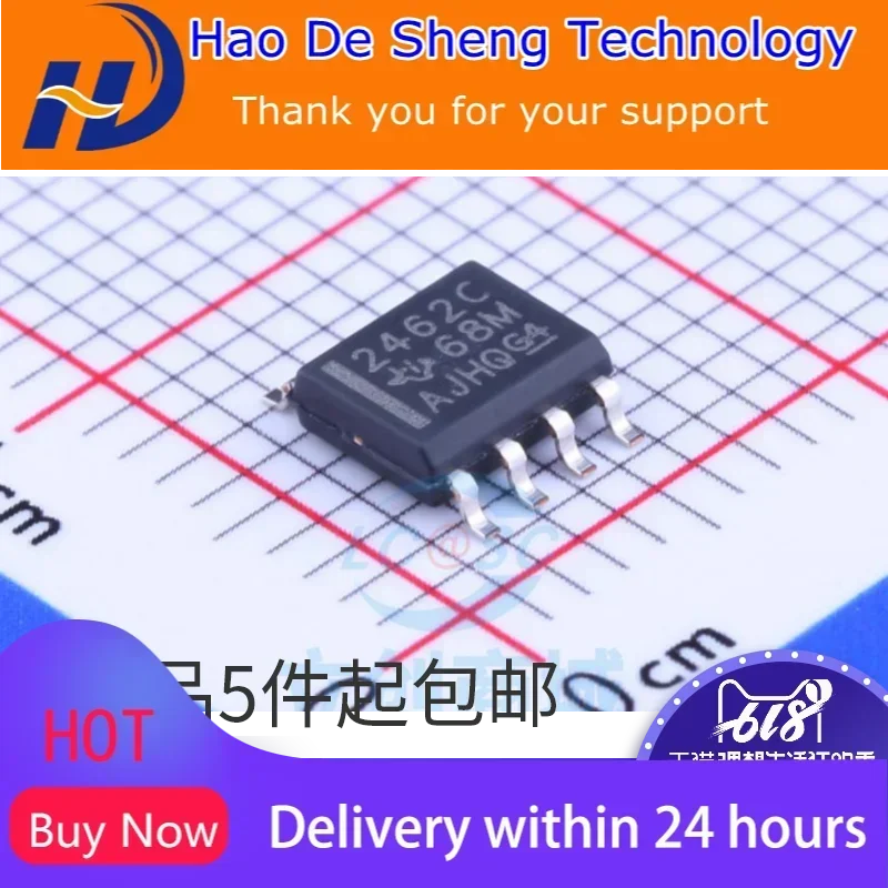 10 шт./лот TLV2462CDR 2462C SOP-8 новый оригинальный на складе 
10 шт./лот TLV2462CDR 2462C SOP-8 новый оригинальный на складе