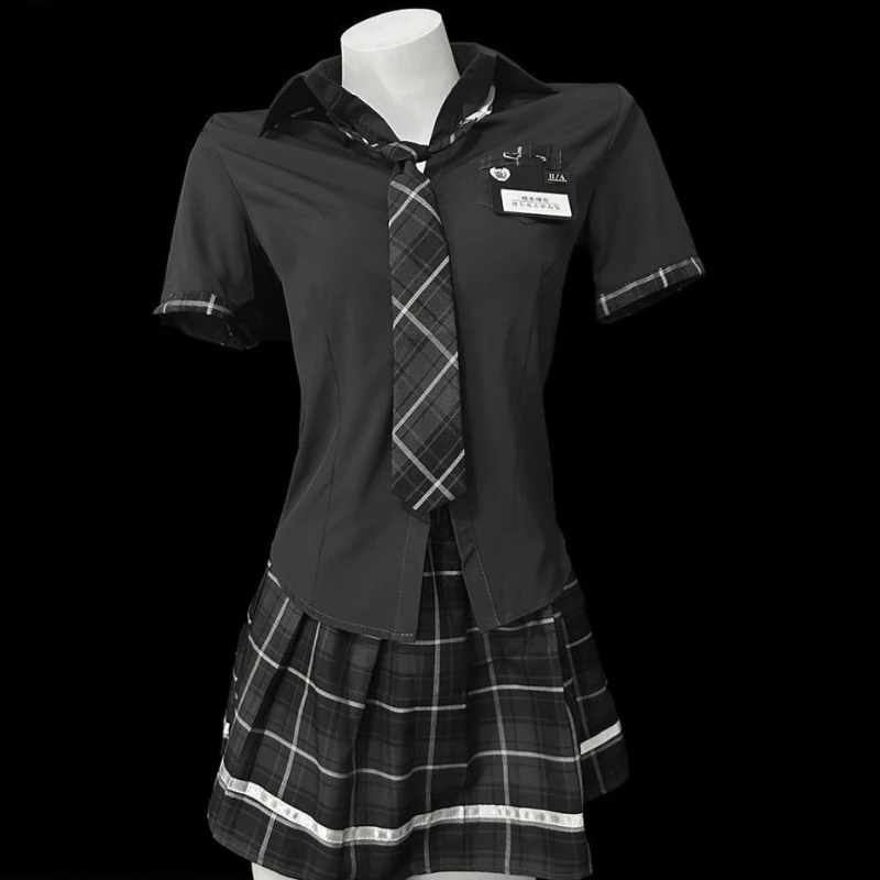 Sexy Cosplay Student Uniform Temptation Women Nightclub Party Short Sleeved Top Pleated Plaid Skirt Set Adult Role-play Costumes
Sexy Cosplay Student Uniform Temptation Women Nightclub Party Short Sleeved Top Pleated Plaid Skirt Set Adult Role-play Costumes