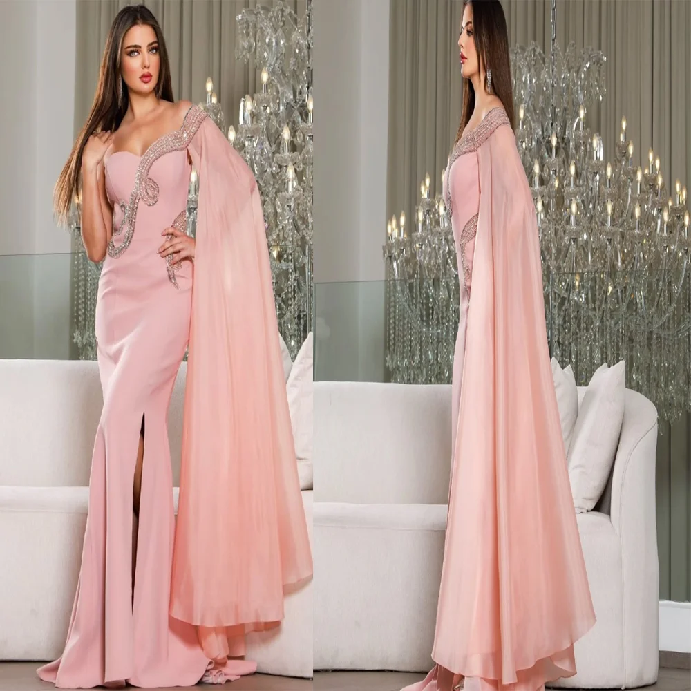 Custom Graceful Sweetheart Collar Satin Evening Party Gown with Crystal Sheath Side Slit Saudi Dress Long Court платье вечернее
Custom Graceful Sweetheart Collar Satin Evening Party Gown with Crystal Sheath Side Slit Saudi Dress Long Court платье вечернее