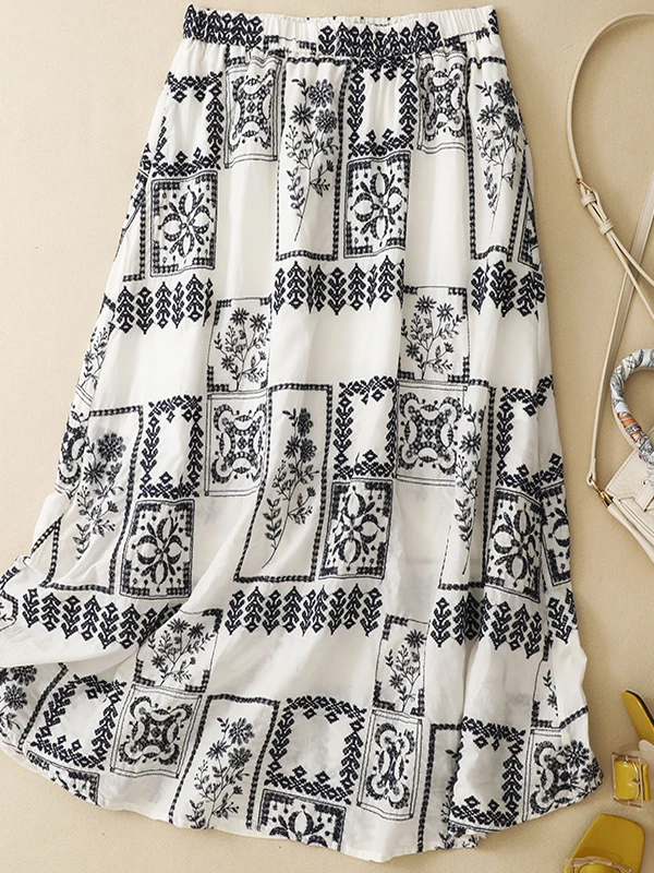 Summer 2026 New Style plus Size Women's Loose Cotton Linen Print Halter Neck Midi Skirt A-Line Skirt Comfortable Elastic Waist
Summer 2026 New Style plus Size Women's Loose Cotton Linen Print Halter Neck Midi Skirt A-Line Skirt Comfortable Elastic Waist