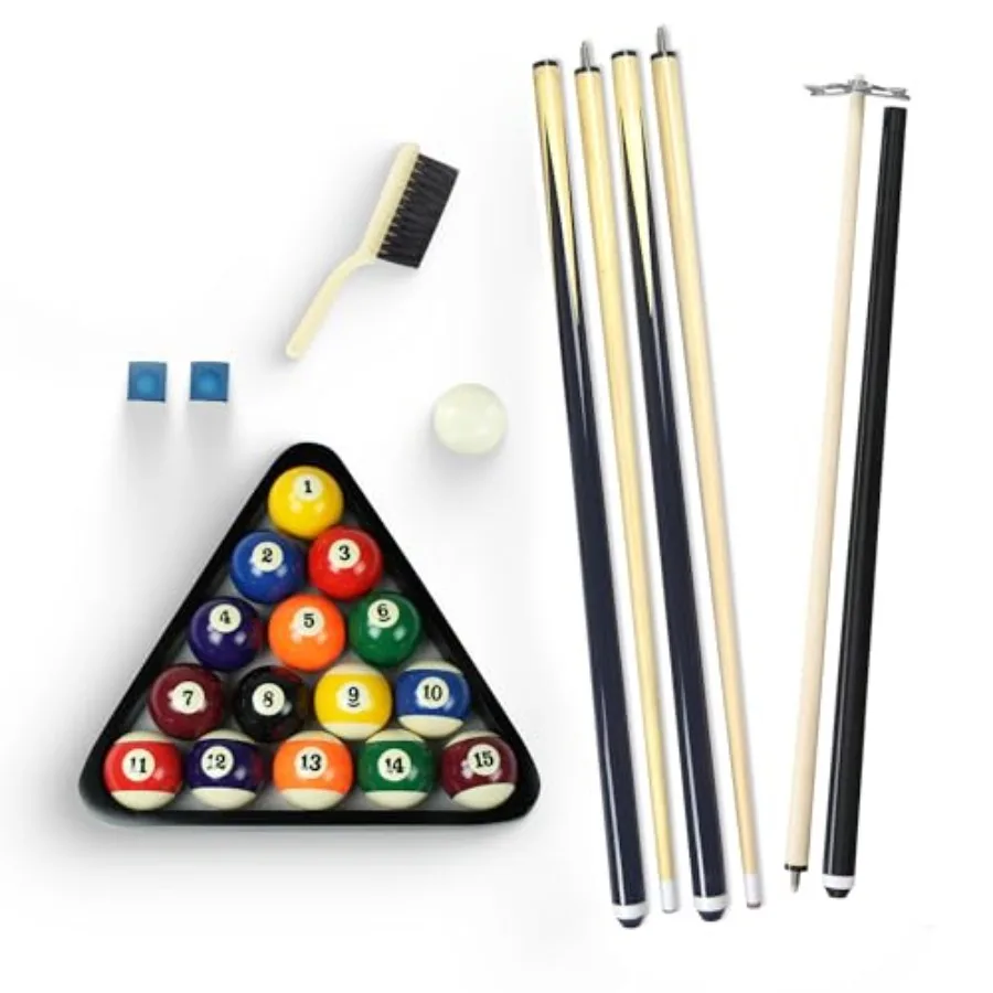 Pool Table Accessories Kit - Pool Sticks Set of 2 16 Billiard Balls Pool Rack Triangle Brush Chalk and Bridge Stick with Alumin
Pool Table Accessories Kit - Pool Sticks Set of 2 16 Billiard Balls Pool Rack Triangle Brush Chalk and Bridge Stick with Alumin