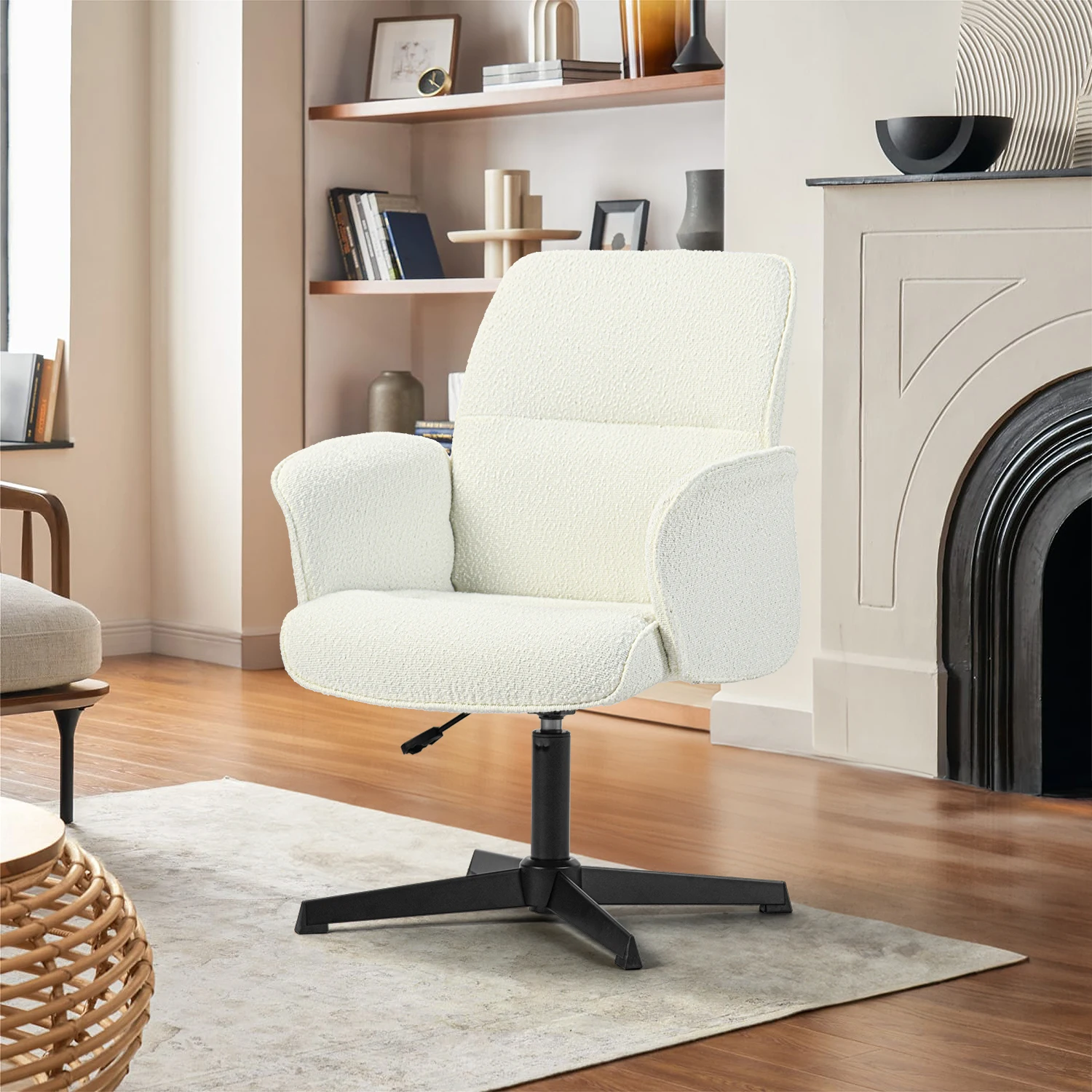 Office Desk Chair, Swivel Height Adjustable Wide Seat Computer Task Vanity Chair for Home Office, Beige
Office Desk Chair, Swivel Height Adjustable Wide Seat Computer Task Vanity Chair for Home Office, Beige