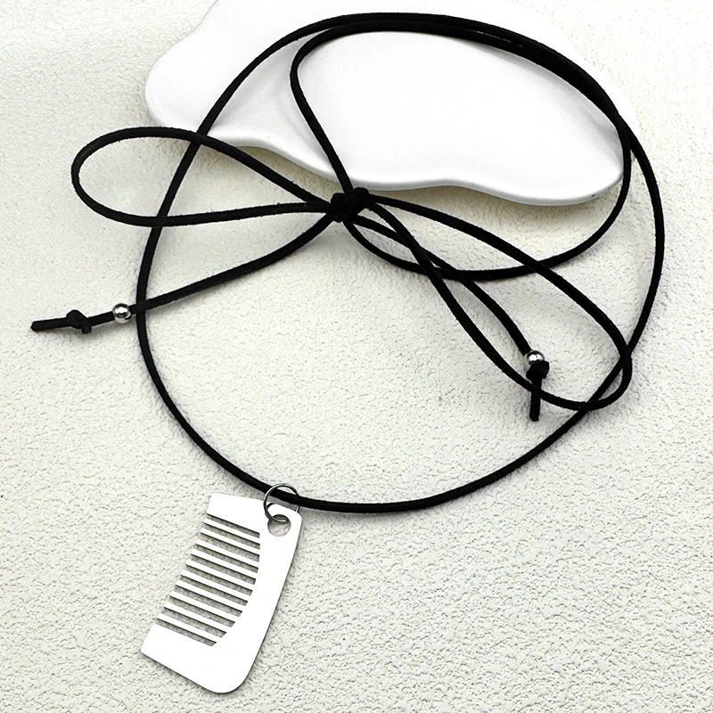 Korean Funny Small Comb Pendant Necklace For Women Girls Stainless Steel Gold Silver Color New Fashion Summer Chain Jewelry Gift
Korean Funny Small Comb Pendant Necklace For Women Girls Stainless Steel Gold Silver Color New Fashion Summer Chain Jewelry Gift