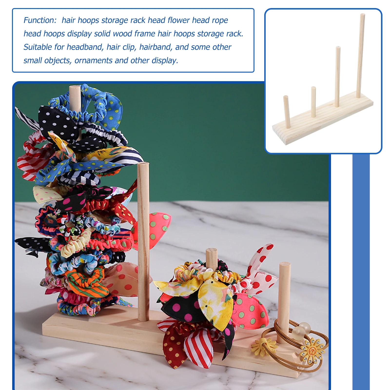Wooden Headband Hoops Rack Jewelry Display Stand Holder For Rubber Bands Hair Ties Organizer Durable Smooth Compact Storage Hair
Wooden Headband Hoops Rack Jewelry Display Stand Holder For Rubber Bands Hair Ties Organizer Durable Smooth Compact Storage Hair