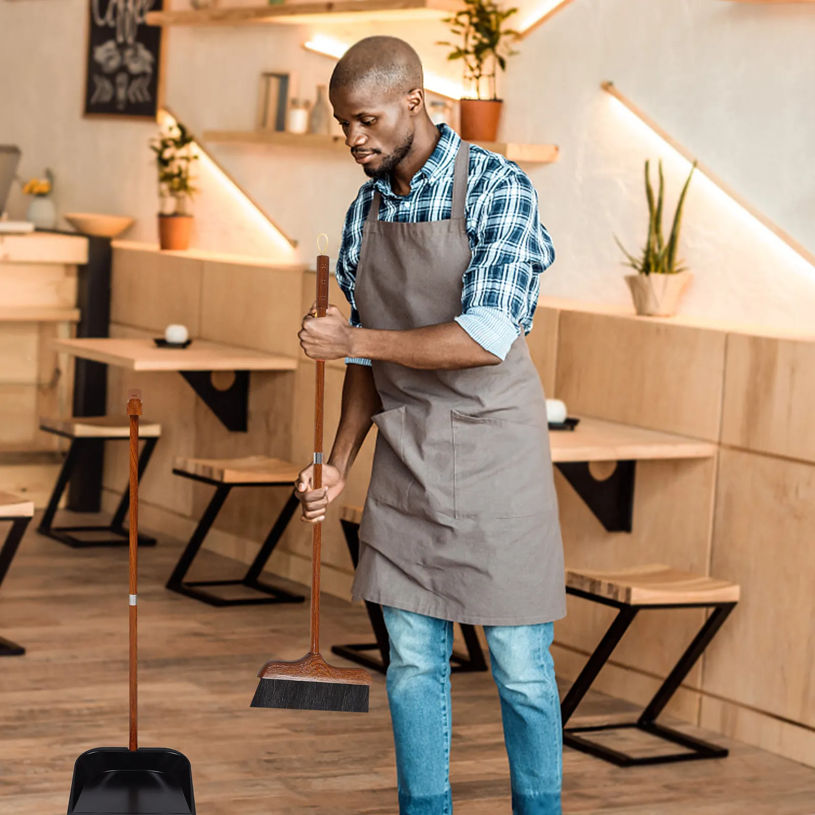 Redwood Long Handle Broom and Dustpan Set Standing Outdoor Indoor Floor Cleaning Pet Hair Remover Kitchen Efficient Sweep
Redwood Long Handle Broom and Dustpan Set Standing Outdoor Indoor Floor Cleaning Pet Hair Remover Kitchen Efficient Sweep