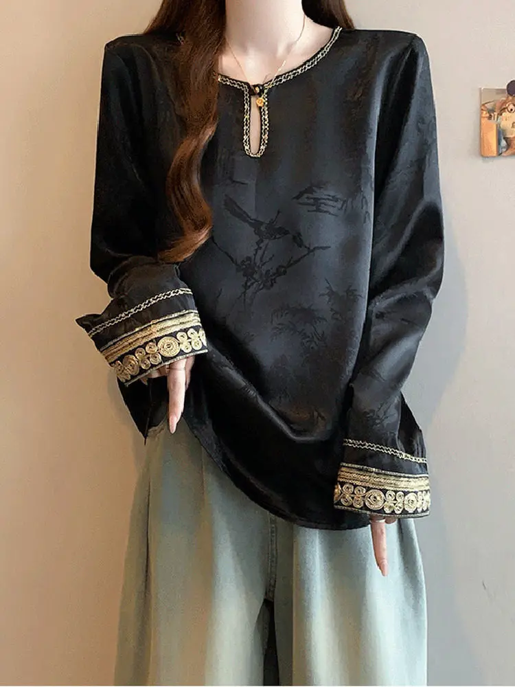 New Chinese Sle Long Sve irt Women's 2026 Early Spring New Large Size Beautiful Top Unique Floral Embroidery Faionab...
New Chinese Sle Long Sve irt Women's 2026 Early Spring New Large Size Beautiful Top Unique Floral Embroidery Faionab...