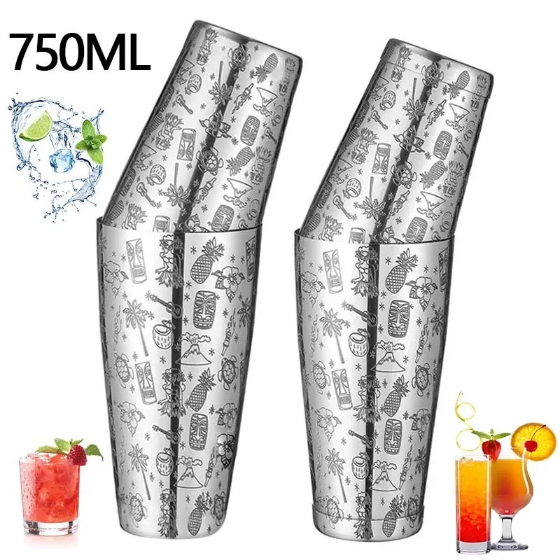 1PCS 750ml Etching Boston Shaker Stainless Steel Cocktail Shaker Champagne Mixer Cocktail Shaker Cups Home Bar Tools Accessories
1PCS 750ml Etching Boston Shaker Stainless Steel Cocktail Shaker Champagne Mixer Cocktail Shaker Cups Home Bar Tools Accessories