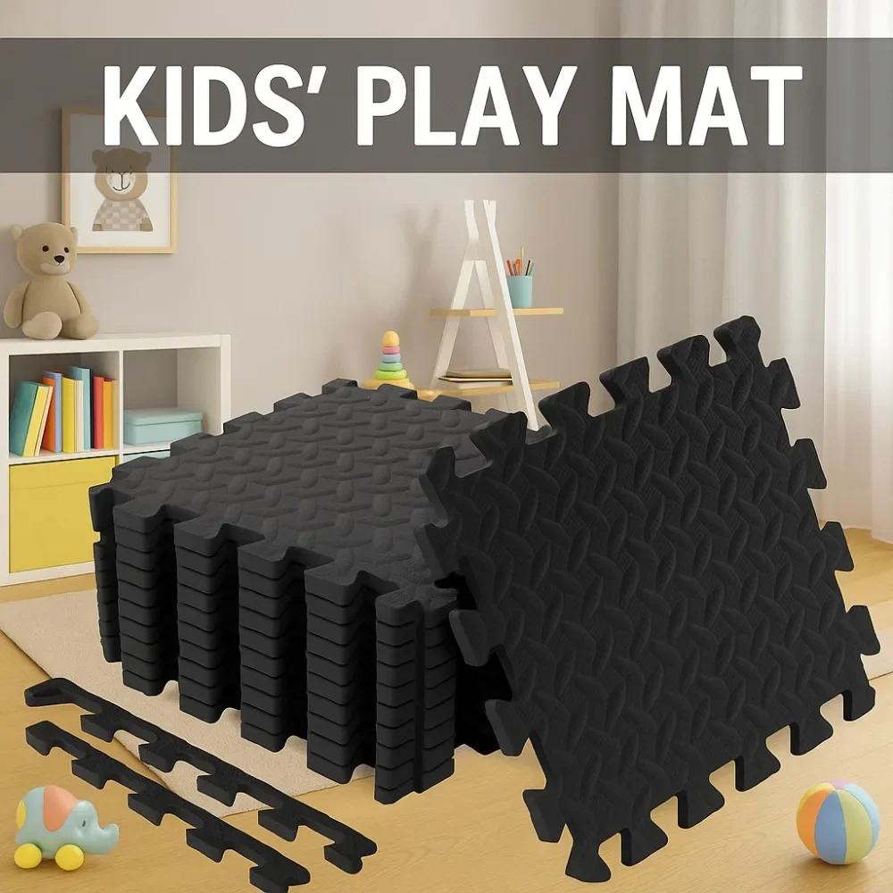30*30cm/8Pcs EVA Foam Baby Mat – Black Non-Slip Kids Play Tiles for Safe Crawling and Indoor Activity Areas Baby Mat
30*30cm/8Pcs EVA Foam Baby Mat – Black Non-Slip Kids Play Tiles for Safe Crawling and Indoor Activity Areas Baby Mat
