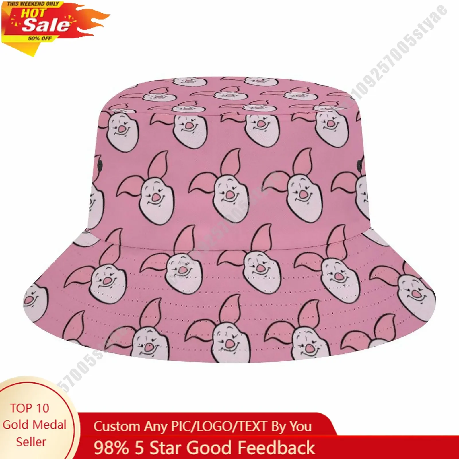 Piglet Bucket Cap Disney Cartoon DIY Custom Your Graphic Design Fisherman Hat Holidays Gift Sun Protection Fashion Hat
Piglet Bucket Cap Disney Cartoon DIY Custom Your Graphic Design Fisherman Hat Holidays Gift Sun Protection Fashion Hat