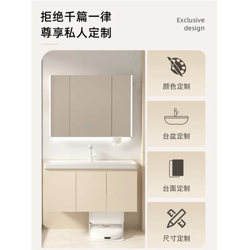 Минималистичная базовая станция, интеллектуальный подметальный робот, встроенная керамическая раковина, шкаф для ванной комнаты, комбинированный унитаз, умывальник
Минималистичная базовая станция, интеллектуальный подметальный робот, встроенная керамическая раковина, шкаф для ванной комнаты, комбинированный унитаз, умывальник