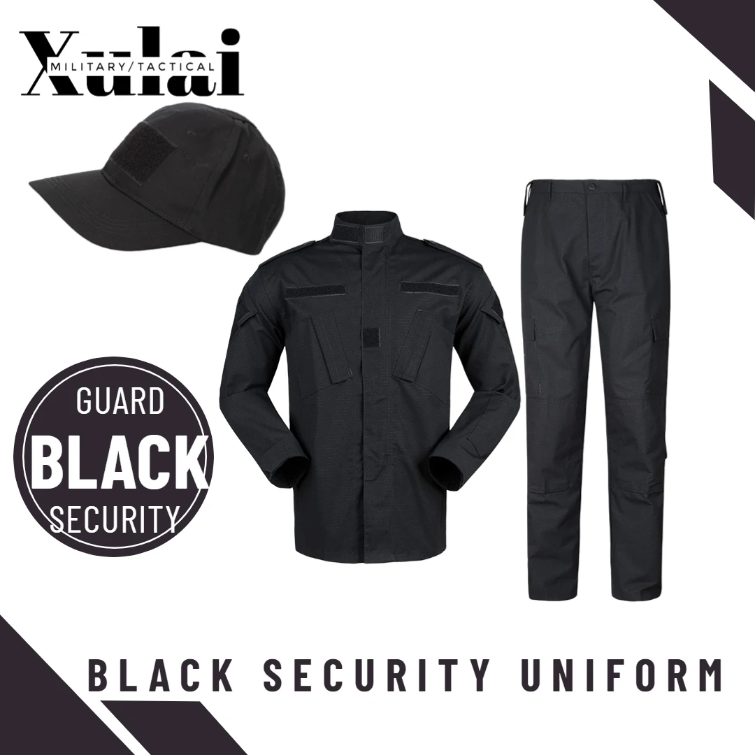 Men's Sets Black Army Uniform ACU Ribstop Police Uniforms Security Guards Hats
Men's Sets Black Army Uniform ACU Ribstop Police Uniforms Security Guards Hats