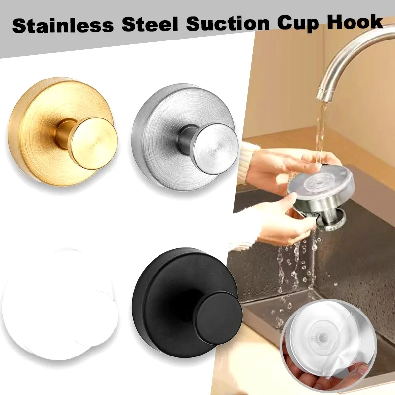 Reusable Stainless Steel Suction Cup Hook Waterproof Wall Mount Hooks Punch-free Kitchen Bathroom Wall Hanger Towel Clothes
Reusable Stainless Steel Suction Cup Hook Waterproof Wall Mount Hooks Punch-free Kitchen Bathroom Wall Hanger Towel Clothes