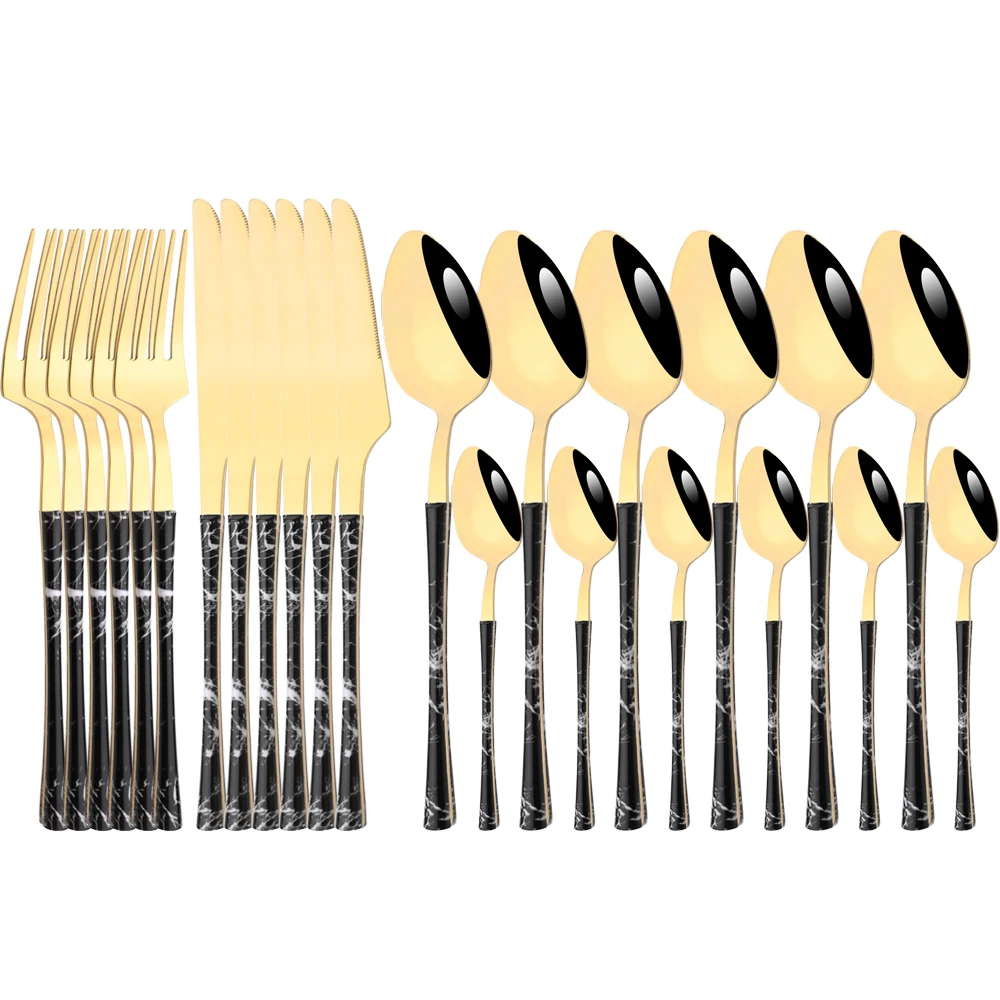 Drmfiy 24Pcs Wooden Handle Dinnerware Set Black Gold Flatware Set Stainless Steel Cutlery Set Knife Fork Spoons Tableware Set
Drmfiy 24Pcs Wooden Handle Dinnerware Set Black Gold Flatware Set Stainless Steel Cutlery Set Knife Fork Spoons Tableware Set
