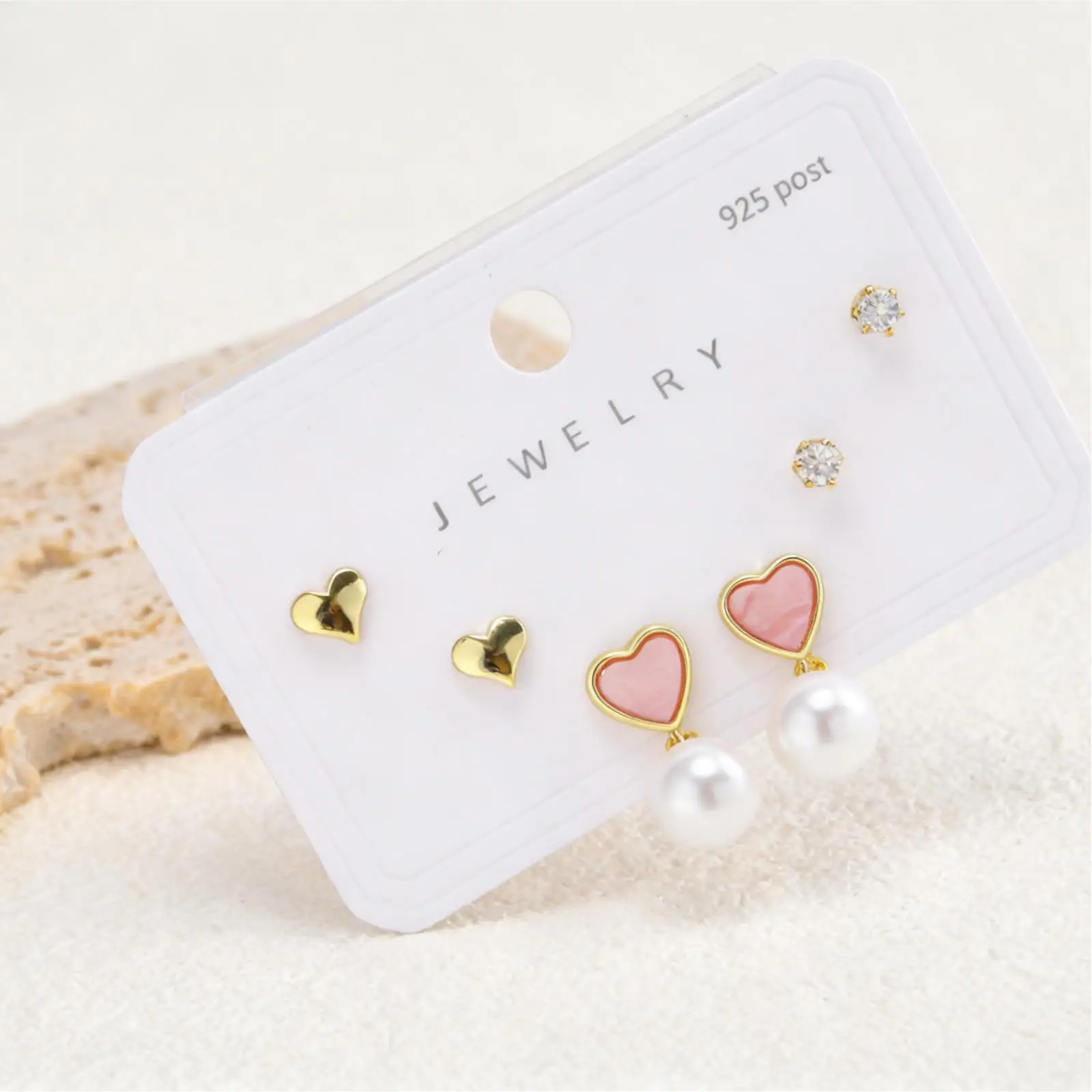 Vnox Exquisite 3pairs/Set Heart Flower Tulips Stud Earrings for Women Trendy Zirconia Girl Party Daily Ear Jewelry Accessories
Vnox Exquisite 3pairs/Set Heart Flower Tulips Stud Earrings for Women Trendy Zirconia Girl Party Daily Ear Jewelry Accessories
