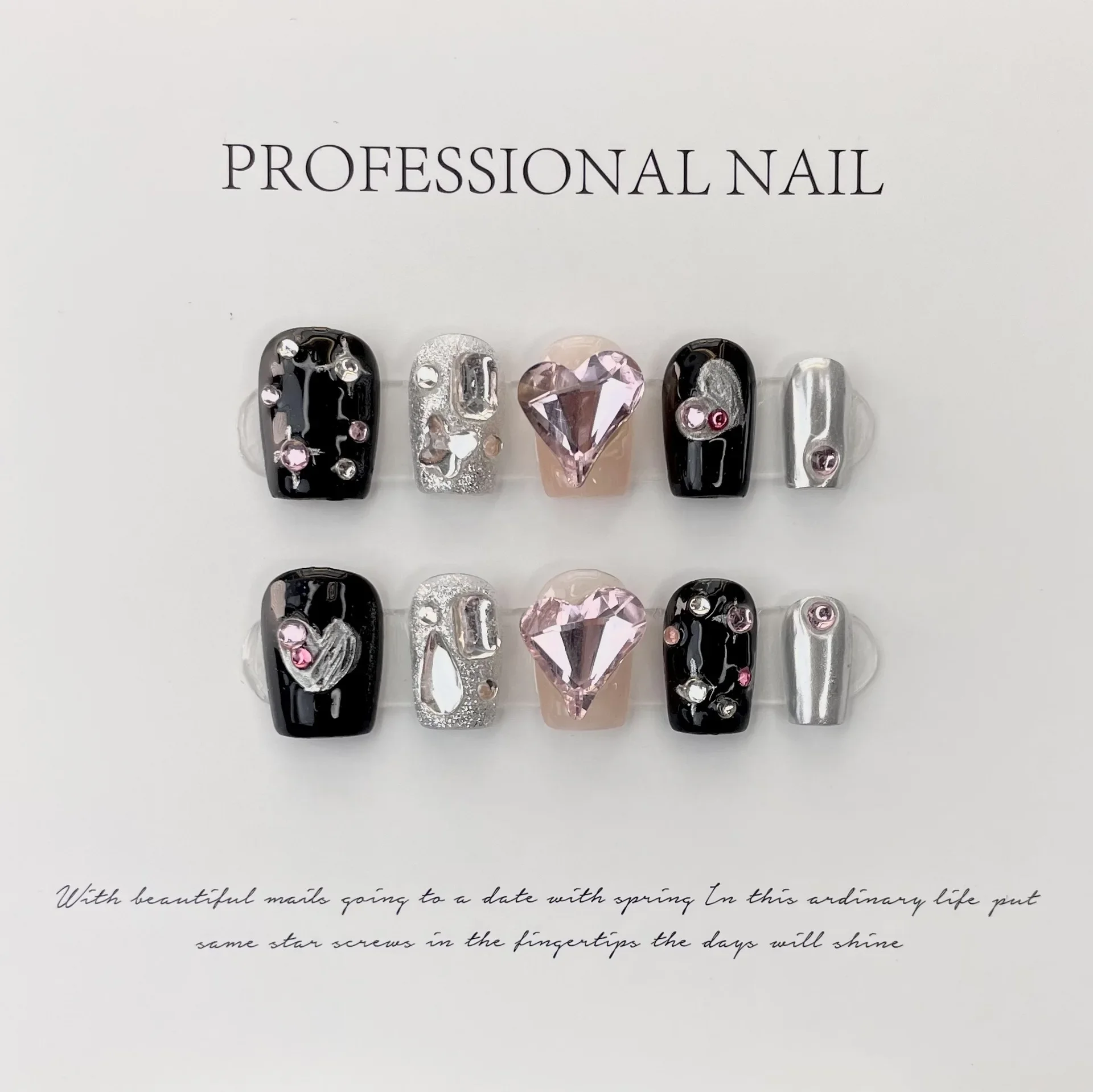 Handmade Short Press on Nails Black Pink Reusable False Nails with Design Artifical Full Cover Nail Tips Nail Art Manicure Y2k
Handmade Short Press on Nails Black Pink Reusable False Nails with Design Artifical Full Cover Nail Tips Nail Art Manicure Y2k