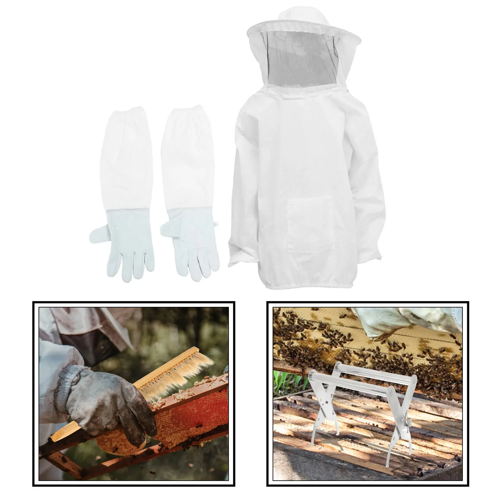 1Set Beekeeping Suit Set Includes Jacket Gloves Net Hat Anti- Protection Beekeeping Tools for Apiary Management
1Set Beekeeping Suit Set Includes Jacket Gloves Net Hat Anti- Protection Beekeeping Tools for Apiary Management