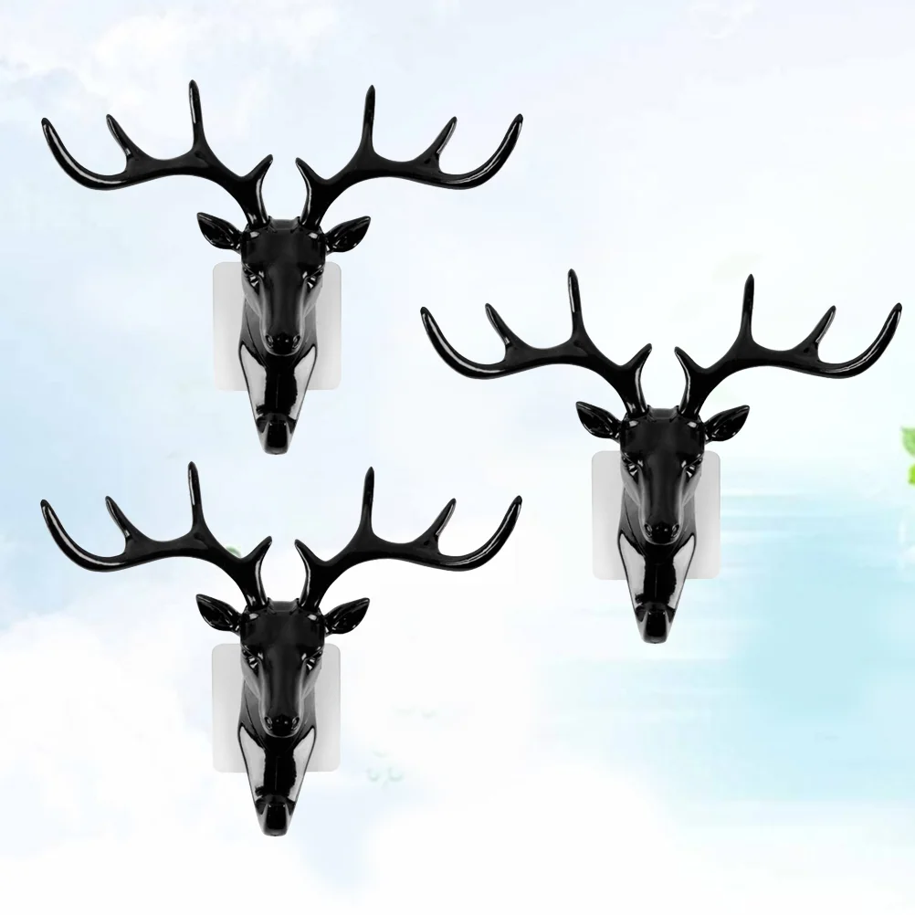 3Pcs Deer Antler Wall Hook Plastic Home Decor Coat Hat Key ganizer Black Bathroom Removable Strong Adhesive
3Pcs Deer Antler Wall Hook Plastic Home Decor Coat Hat Key ganizer Black Bathroom Removable Strong Adhesive