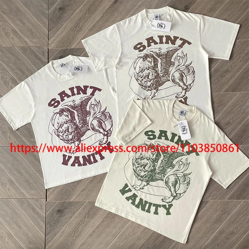 Summer Vintage SAINT VANITY T-shirt High Quality Casual Logo Print Short Sleeve Hip Hop Street Man Woman SAINT VANITY Tees Tops
Summer Vintage SAINT VANITY T-shirt High Quality Casual Logo Print Short Sleeve Hip Hop Street Man Woman SAINT VANITY Tees Tops