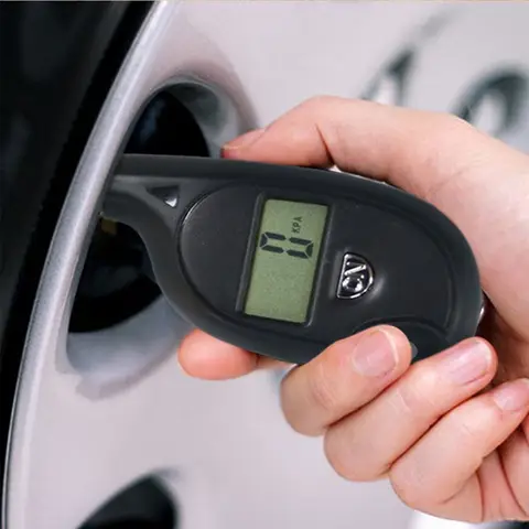 Mini Keychain Style Tire Gauge Digital Lcd Display Car Tire Air Pressure Tester Meter Auto Car Motorcycle Tire Safety Alarm