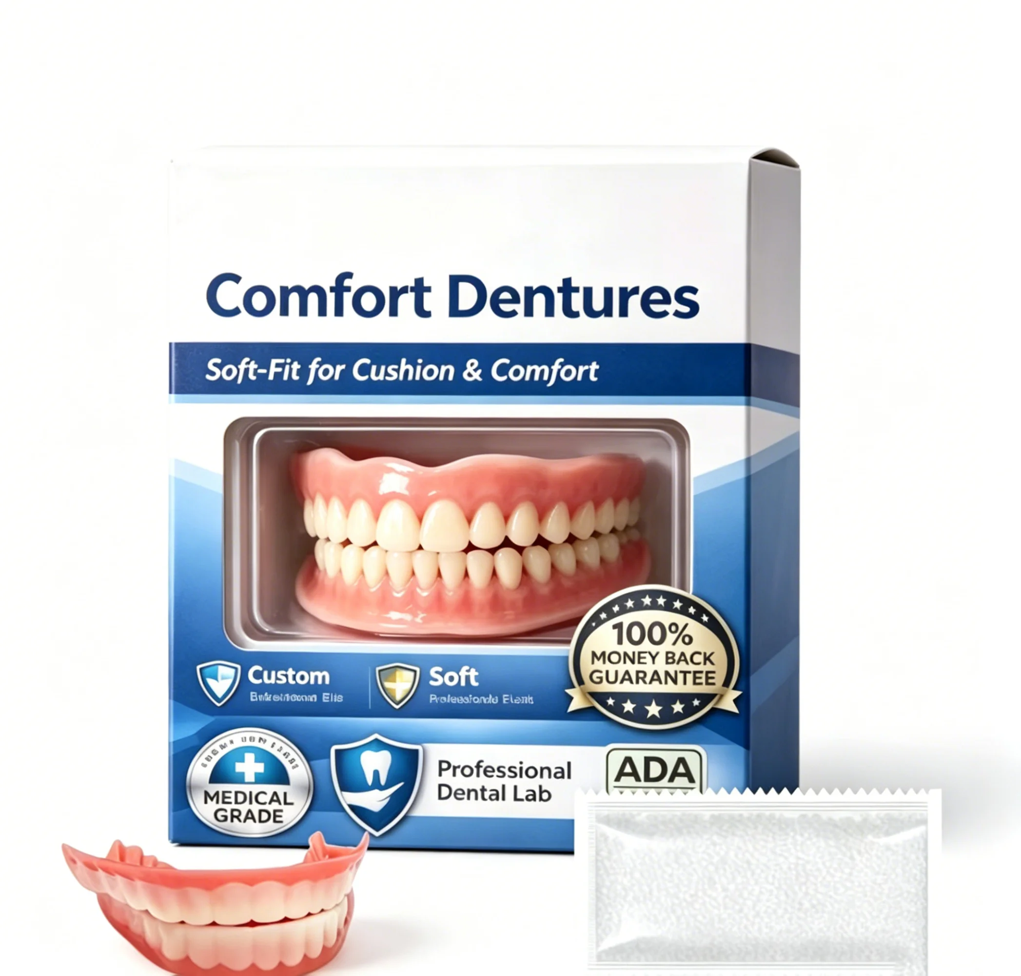 Full Set Natural Dentures Upper & Lower Silicone Fake Teeth Braces Comfort Fit Instant Confidence Smile Oral Care For Men Women
Full Set Natural Dentures Upper & Lower Silicone Fake Teeth Braces Comfort Fit Instant Confidence Smile Oral Care For Men Women