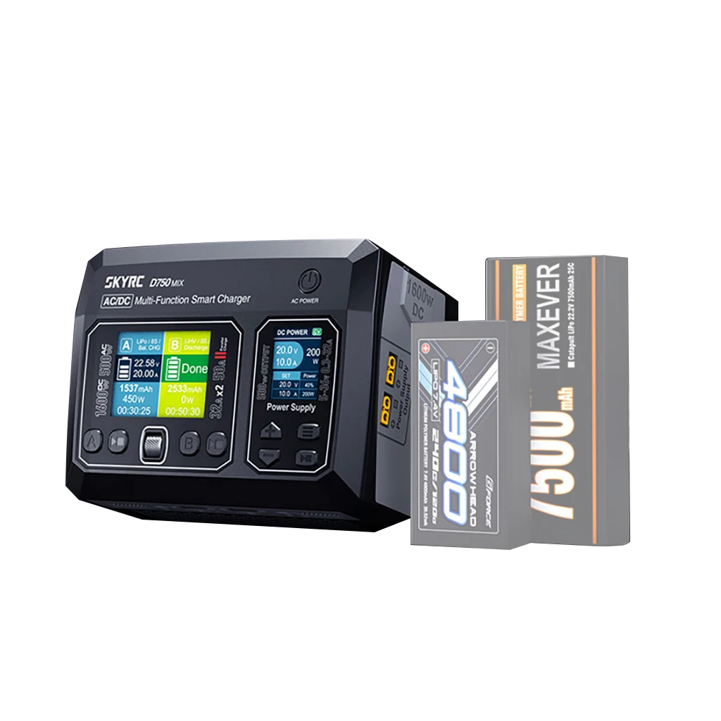 NEW SKYRC D750 MIX Charger AC500W DC1600W Dual Output AC/DC Smart Charger Charger 8S Lipo For LiPo/LiFe/Li-ion/LiHV/NiMH/NiCd
NEW SKYRC D750 MIX Charger AC500W DC1600W Dual Output AC/DC Smart Charger Charger 8S Lipo For LiPo/LiFe/Li-ion/LiHV/NiMH/NiCd