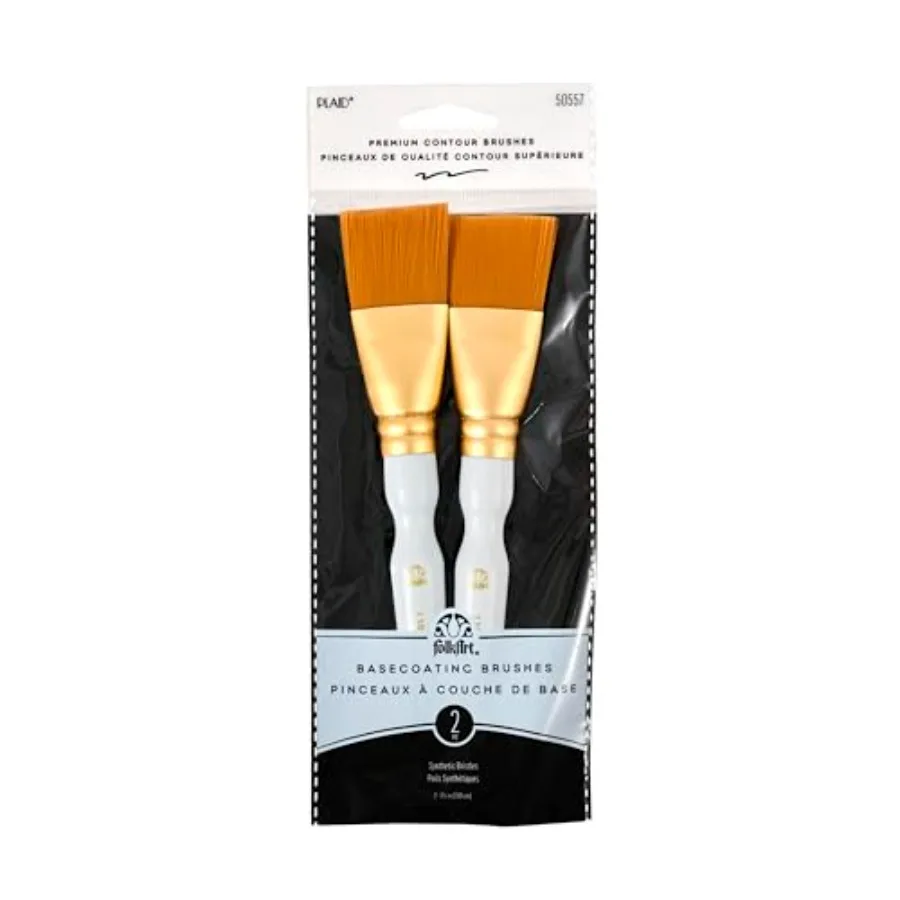 Plaid Enterprises 50557E Enterprises Inc. 50557E Taklon Flat Brush, Gold 2-Piece,2/Pkg
Plaid Enterprises 50557E Enterprises Inc. 50557E Taklon Flat Brush, Gold 2-Piece,2/Pkg