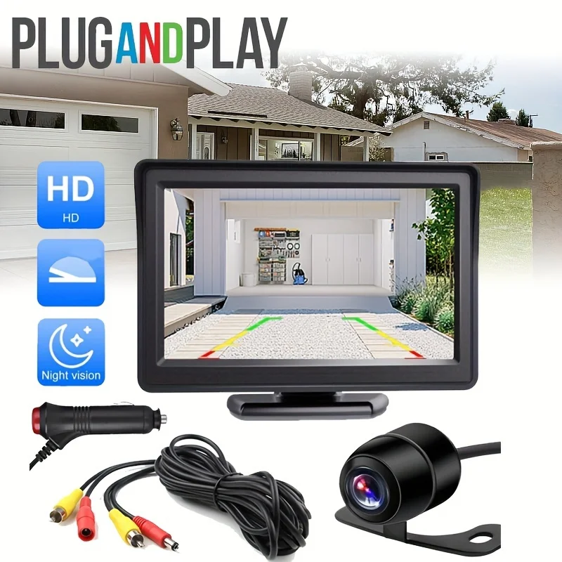 Universal 4.3-inch monitor HD spare reverse rearview camera car back up camera full set
Universal 4.3-inch monitor HD spare reverse rearview camera car back up camera full set