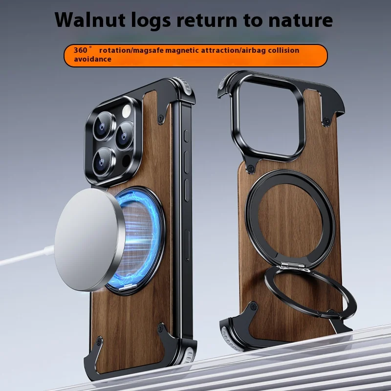 Walnut Metal For Iphone 15 14 Pro Max Phone Case 360° Rotating Circular Stand Magnetic Safety Phone Stand Frame Protective Cover
Walnut Metal For Iphone 15 14 Pro Max Phone Case 360° Rotating Circular Stand Magnetic Safety Phone Stand Frame Protective Cover